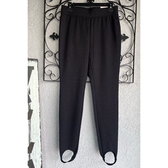 Chicos Chevron Stirrup Leggings - Size 0/ Small - Gray/Black - Picture 3 of 11